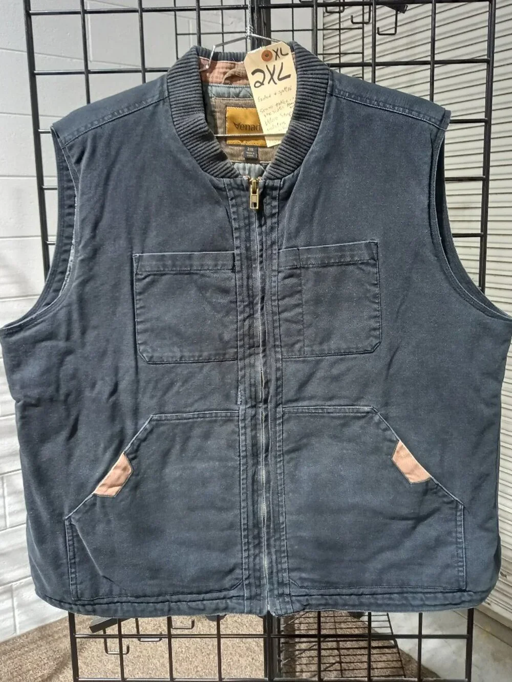 Concealed Carry Canvas Vest - Black | XL (2XL tag) - Picture 2 of 12